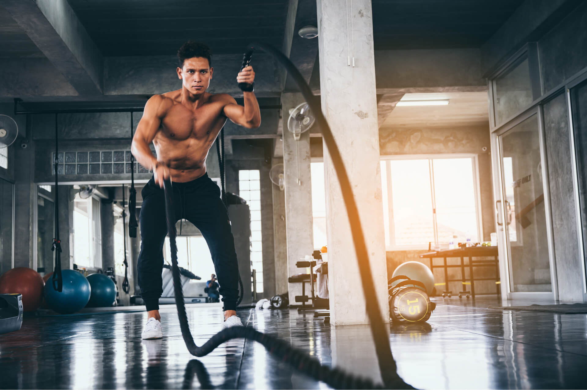 Men With Battle Rope In Functional Training Fitnes 2023 11 27 05 06 33 Utc