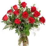 burning red roses rose arrangement va0107323.425